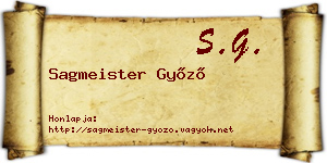 Sagmeister Győző névjegykártya